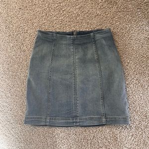 free people denim skirt size 6